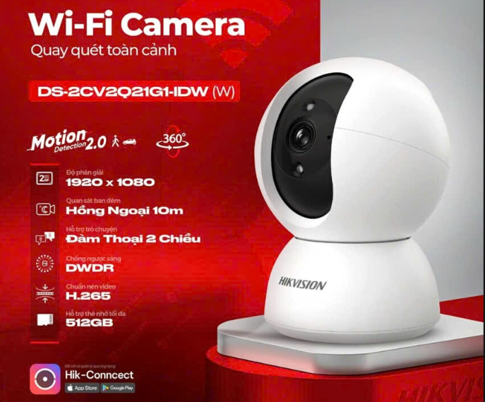 Camera Wifi 2MP HIKVISION DS-2CV2Q21G1-IDW (W)