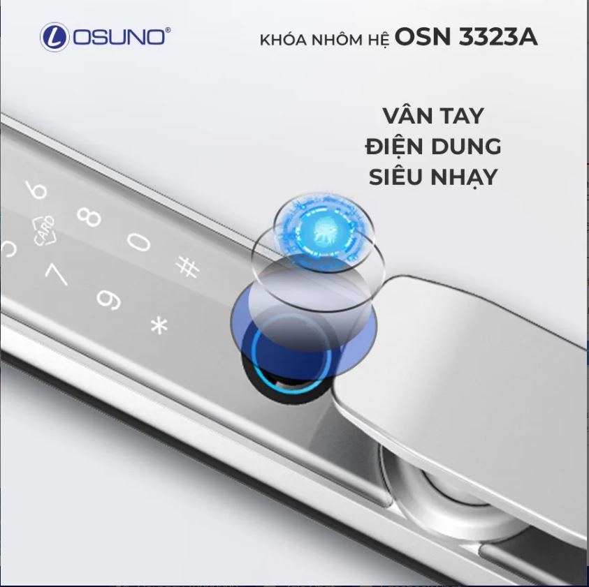 Khóa Vân Tay Cửa Nhôm Kính OSN-3323A