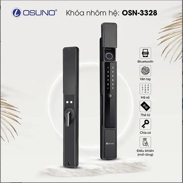 Khóa Vân Tay Cửa Nhôm Kính Tự Động OSN-3328