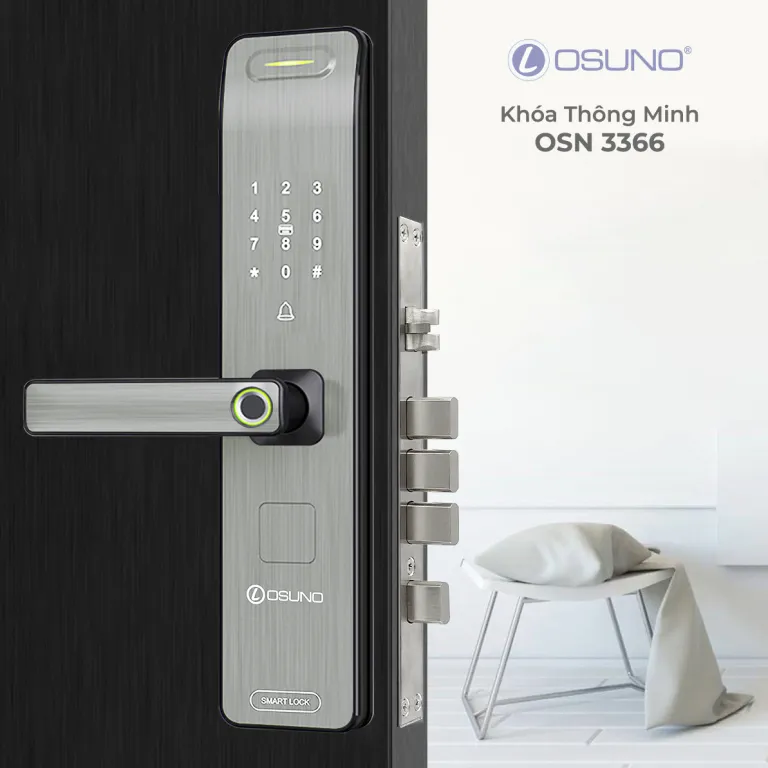 Khóa Vân Tay Tích Hợp Màn Hình Chống Trộm OSN-3366