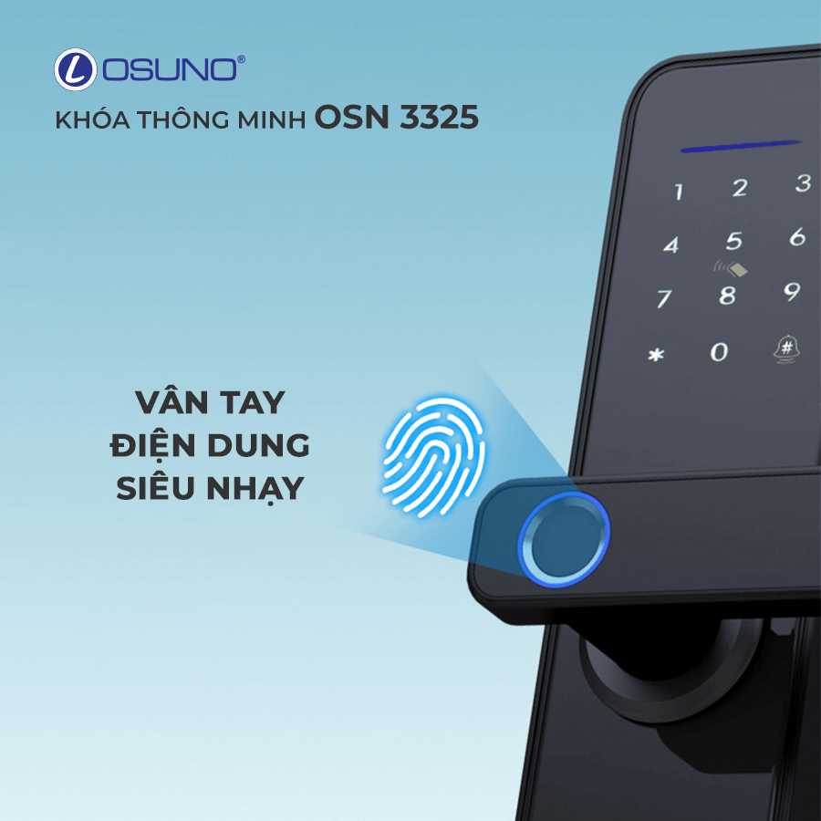 Khóa cửa điện tử công nghệ mở qua App OSN-3325
