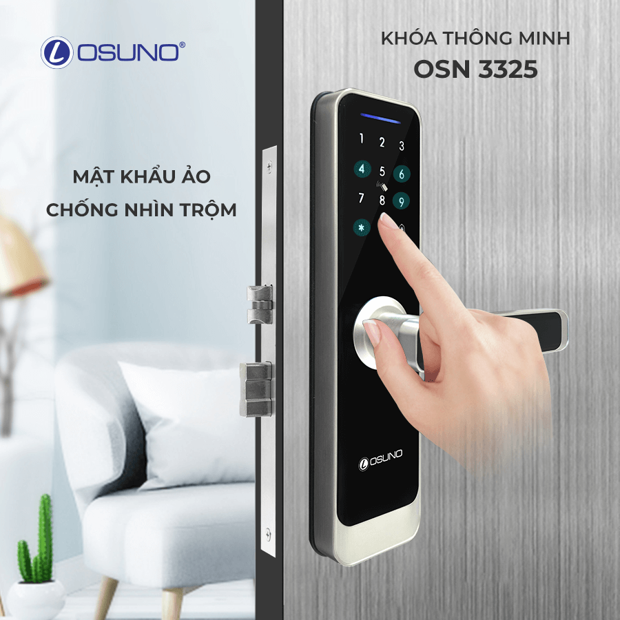 Khóa cửa điện tử công nghệ mở qua App OSN-3325