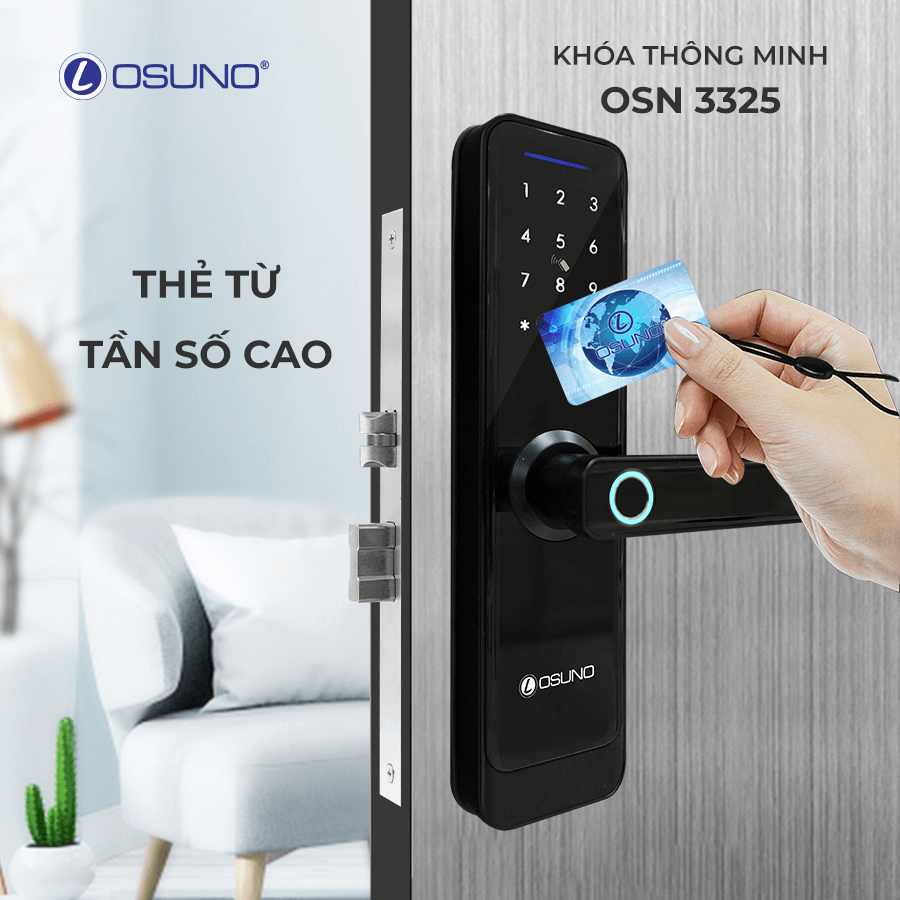 Khóa cửa điện tử công nghệ mở qua App OSN-3325