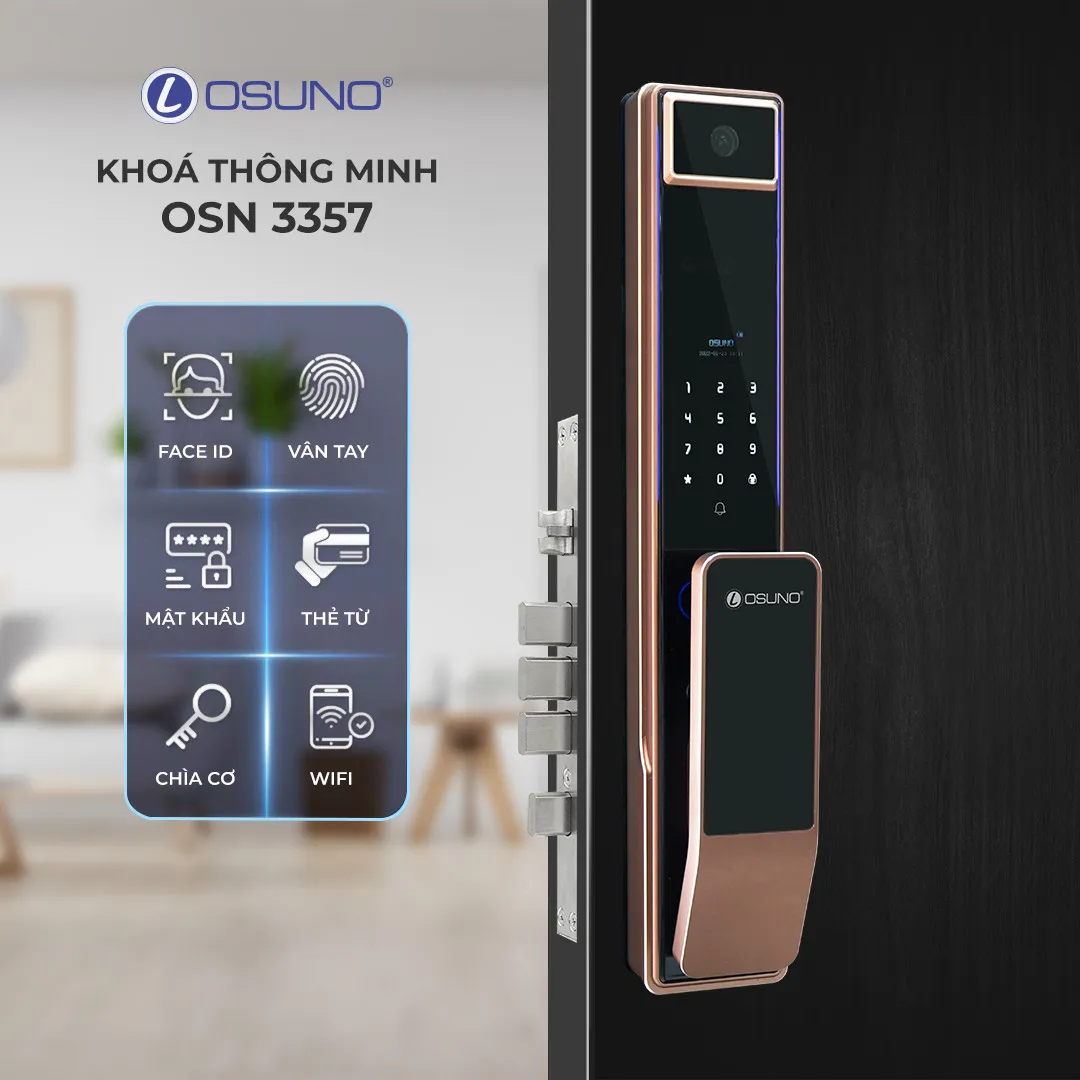 KHÓA NHẬN DIỆN KHUÔN MẶT 3D, APP TỪ XA OSN-3357