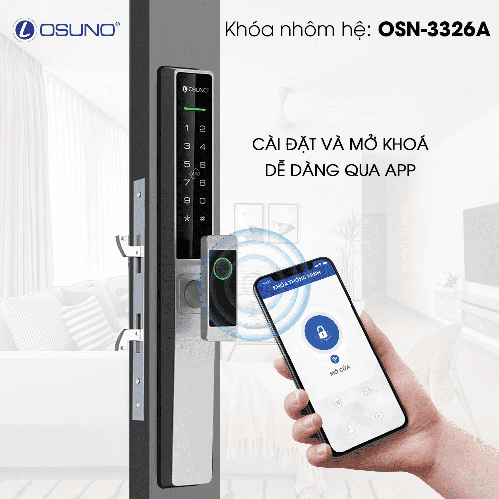 Khoá Điện Tử Cửa Nhôm Kính OSN-3326A