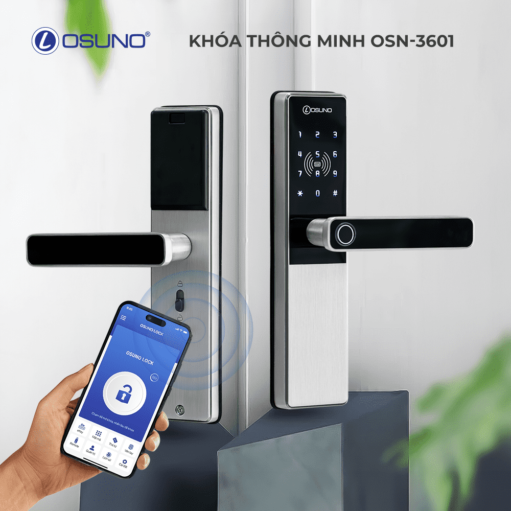 Khoá Từ Cửa Gỗ OSN-3601 Lắp Đặt Không Cần Khoan Đục