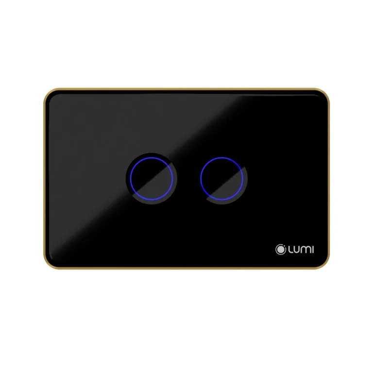 Công tắc cảm ứng thông minh Luto kính lõm viền bo Vàng