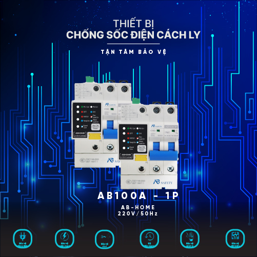 Thiết bị chống sốc điện cách ly AB 100A-1P